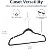 imageAmazon Basics Slim Velvet NonSlip SpaceSaving Suit Clothes Hangers Pack of 100 IvoryBeigeBlackRose Gold