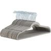 imageAmazon Basics Slim Velvet NonSlip SpaceSaving Suit Clothes Hangers Pack of 100 IvoryBeigeGraySilver