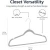 imageAmazon Basics Slim Velvet NonSlip SpaceSaving Suit Clothes Hangers Pack of 100 IvoryBeigeGraySilver