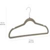 imageAmazon Basics Slim Velvet NonSlip SpaceSaving Suit Clothes Hangers Pack of 100 IvoryBeigeGraySilver