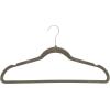 imageAmazon Basics Slim Velvet NonSlip SpaceSaving Suit Clothes Hangers Pack of 100 IvoryBeigeGraySilver