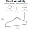 imageAmazon Basics Slim Velvet NonSlip SpaceSaving Suit Clothes Hangers Pack of 100 IvoryBeigeGraySilver