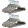 imageAmazon Basics Slim Velvet NonSlip SpaceSaving Suit Clothes Hangers Pack of 100 IvoryBeigeGraySilver