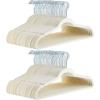 imageAmazon Basics Slim Velvet NonSlip SpaceSaving Suit Clothes Hangers Pack of 100 IvoryBeigeIvoryBeige