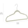 imageAmazon Basics Slim Velvet NonSlip SpaceSaving Suit Clothes Hangers Pack of 100 IvoryBeigeIvoryBeige
