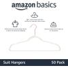 imageAmazon Basics Slim Velvet NonSlip SpaceSaving Suit Clothes Hangers Pack of 100 IvoryBeigeIvoryRose Gold