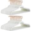 imageAmazon Basics Slim Velvet NonSlip SpaceSaving Suit Clothes Hangers Pack of 100 IvoryBeigeIvoryRose Gold