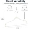 imageAmazon Basics Slim Velvet NonSlip SpaceSaving Suit Clothes Hangers Pack of 100 IvoryBeigeIvorySilver