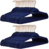 imageAmazon Basics Slim Velvet NonSlip SpaceSaving Suit Clothes Hangers Pack of 100 IvoryBeigeNavy BlueRose Gold