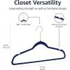 imageAmazon Basics Slim Velvet NonSlip SpaceSaving Suit Clothes Hangers Pack of 100 IvoryBeigeNavy BlueRose Gold