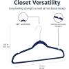 imageAmazon Basics Slim Velvet NonSlip SpaceSaving Suit Clothes Hangers Pack of 100 IvoryBeigeNavy BlueSilver