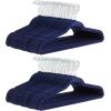 imageAmazon Basics Slim Velvet NonSlip SpaceSaving Suit Clothes Hangers Pack of 100 IvoryBeigeNavy BlueSilver