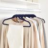 imageAmazon Basics Slim Velvet NonSlip SpaceSaving Suit Clothes Hangers Pack of 100 IvoryBeigeNavy BlueSilver