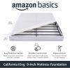 imageAmazon Basics Smart Box Spring Bed Base 5Inch Height Mattress Foundation ToolFree Easy Assembly Queen 79quotL x 595quotW x 5quotH WhiteCalifornia King83L x 71 W