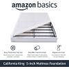 imageAmazon Basics Smart Box Spring Bed Base 5Inch Height Mattress Foundation ToolFree Easy Assembly Queen 79quotL x 595quotW x 5quotH WhiteCalifornia King83L x 71 W