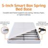 imageAmazon Basics Smart Box Spring Bed Base 5Inch Height Mattress Foundation ToolFree Easy Assembly Queen 79quotL x 595quotW x 5quotH WhiteFull74L x 53W