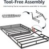 imageAmazon Basics Smart Box Spring Bed Base 5Inch Height Mattress Foundation ToolFree Easy Assembly Queen 79quotL x 595quotW x 5quotH WhiteKing79L x 755W