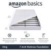 imageAmazon Basics Smart Box Spring Bed Base 5Inch Height Mattress Foundation ToolFree Easy Assembly Queen 79quotL x 595quotW x 5quotH WhiteKing79L x 755W