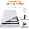 imageAmazon Basics Smart Box Spring Bed Base 5Inch Height Mattress Foundation ToolFree Easy Assembly Queen 79quotL x 595quotW x 5quotH WhiteQueen79L x 595W
