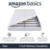 imageAmazon Basics Smart Box Spring Bed Base 5Inch Height Mattress Foundation ToolFree Easy Assembly Queen 79quotL x 595quotW x 5quotH WhiteTwin74L x 38W