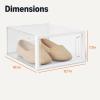imageAmazon Basics Stackable and Foldable Clear Shoe Storage Organizer Box Large Pack of 12Large