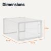 imageAmazon Basics Stackable and Foldable Clear Shoe Storage Organizer Box Large Pack of 12Medium