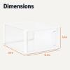 imageAmazon Basics Stackable and Foldable Clear Shoe Storage Organizer Box Large Pack of 12Small