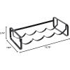 imageAmazon Basics Tabletop Stackable 4Bottle Metal Wine Rack 374quotD x 1575quotW x 787quotH Black4 bottles