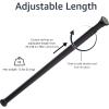 imageAmazon Basics Tension Curtain Rod Adjustable 5490quot Width  White Classic FinialBlack