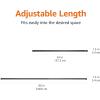 imageAmazon Basics Tension Curtain Rod Adjustable 5490quot Width  White Classic FinialBlack