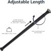 imageAmazon Basics Tension Curtain Rod Adjustable 5490quot Width  White Classic FinialBlack