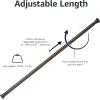 imageAmazon Basics Tension Curtain Rod Adjustable 5490quot Width  White Classic FinialBronze