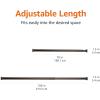 imageAmazon Basics Tension Curtain Rod Adjustable 5490quot Width  White Classic FinialBronze