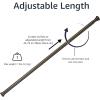 imageAmazon Basics Tension Curtain Rod Adjustable 5490quot Width  White Classic FinialBronze