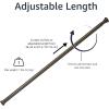 imageAmazon Basics Tension Curtain Rod Adjustable 5490quot Width  White Classic FinialBronze