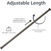 imageAmazon Basics Tension Curtain Rod Adjustable 5490quot Width  White Classic FinialBronze