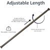 imageAmazon Basics Tension Curtain Rod Adjustable 5490quot Width  White Classic FinialBronze