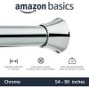 imageAmazon Basics Tension Curtain Rod Adjustable 5490quot Width  White Classic FinialChrome