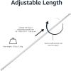 imageAmazon Basics Tension Curtain Rod Adjustable 5490quot Width  White Classic FinialChrome