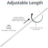 imageAmazon Basics Tension Curtain Rod Adjustable 5490quot Width  White Classic FinialChrome
