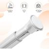 imageAmazon Basics Tension Curtain Rod Adjustable 5490quot Width  White Classic FinialChrome