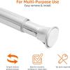 imageAmazon Basics Tension Curtain Rod Adjustable 5490quot Width  White Classic FinialChrome