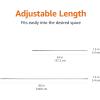 imageAmazon Basics Tension Curtain Rod Adjustable 5490quot Width  White Classic FinialChrome