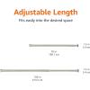 imageAmazon Basics Tension Curtain Rod Adjustable 5490quot Width  White Classic FinialNickel