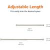imageAmazon Basics Tension Curtain Rod Adjustable 5490quot Width  White Classic FinialNickel