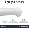 imageAmazon Basics Tension Curtain Rod Adjustable 5490quot Width  White Classic FinialWhite
