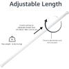imageAmazon Basics Tension Curtain Rod Adjustable 5490quot Width  White Classic FinialWhite