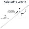 imageAmazon Basics Tension Curtain Rod Adjustable 5490quot Width  White Classic FinialWhite