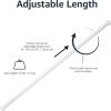 imageAmazon Basics Tension Curtain Rod Adjustable 5490quot Width  White Classic FinialWhite