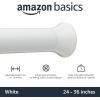 imageAmazon Basics Tension Curtain Rod Adjustable 5490quot Width  White Classic FinialWhite